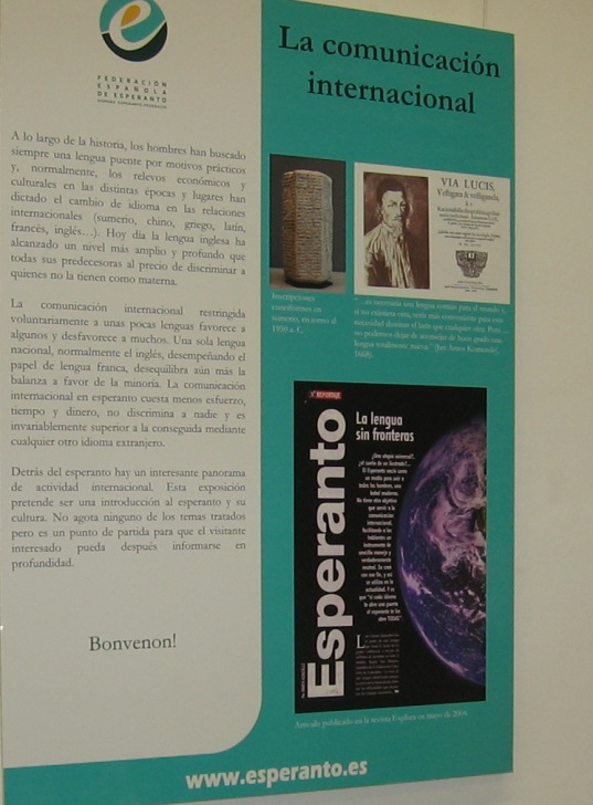 Exposición sobre el esperanto