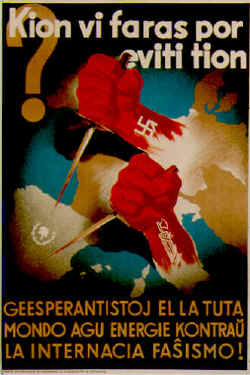 Esperantisten aus der ganzen Welt, handelt energisch gegen den internationalen Faschismus!